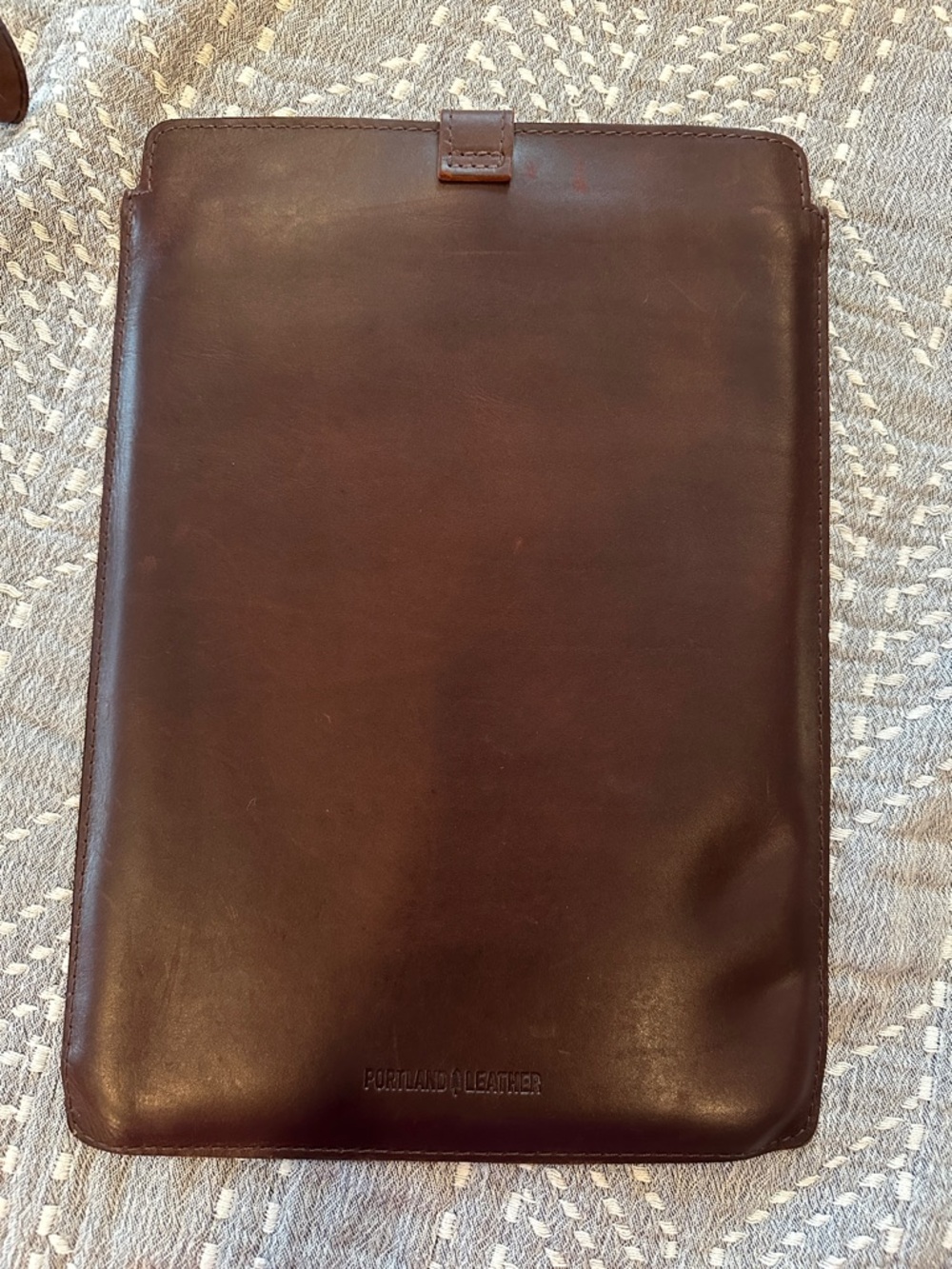Portland Leather Dark Brown Leather Laptop Sleeve